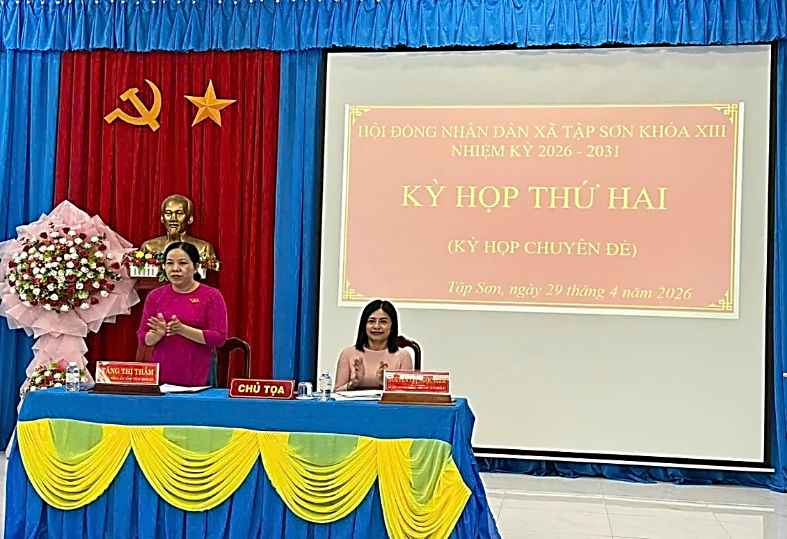 Tập Sơn tổ chức thành công kỳ họp thứ hai (chuyên đề) HĐND xã khóa XIII, nhiệm kỳ 2026 - 2031